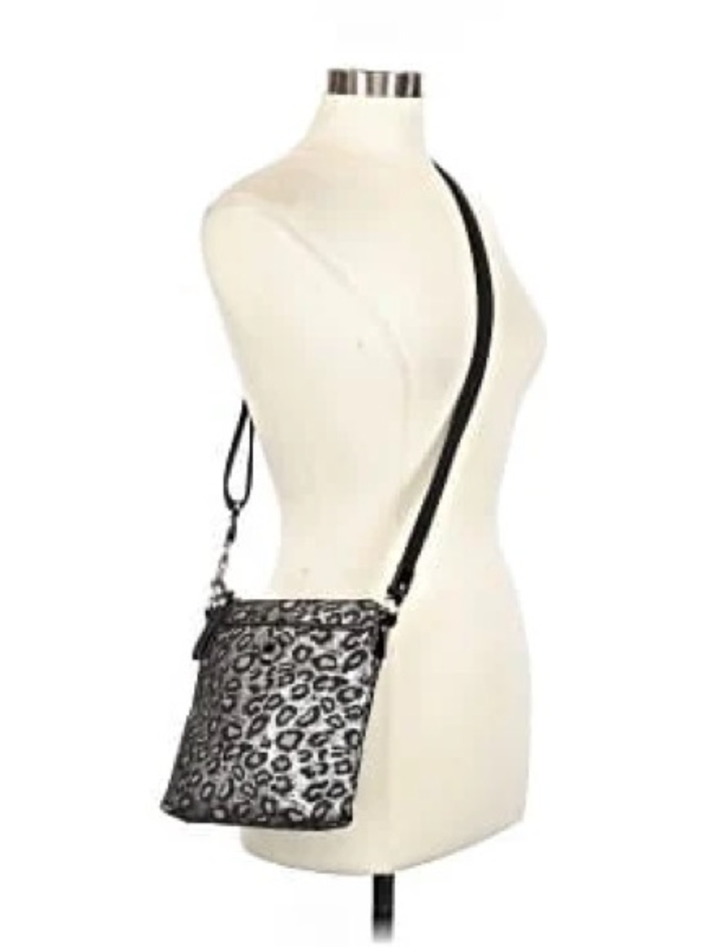 Coach Ocelot Leopard Black and Silver Swingpack Crossbody Bag - Picture 11 of 11